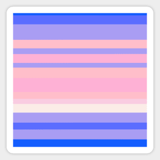 Pastel Pink and Purple Stripes Pattern Magnet